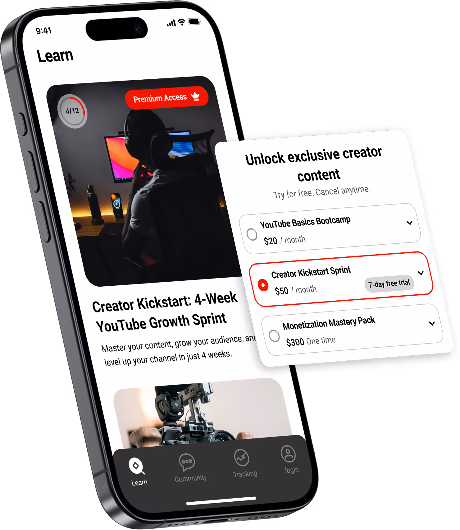 In-app offers in a Passion App: subscriptions, one-time purchases and upgrade paths