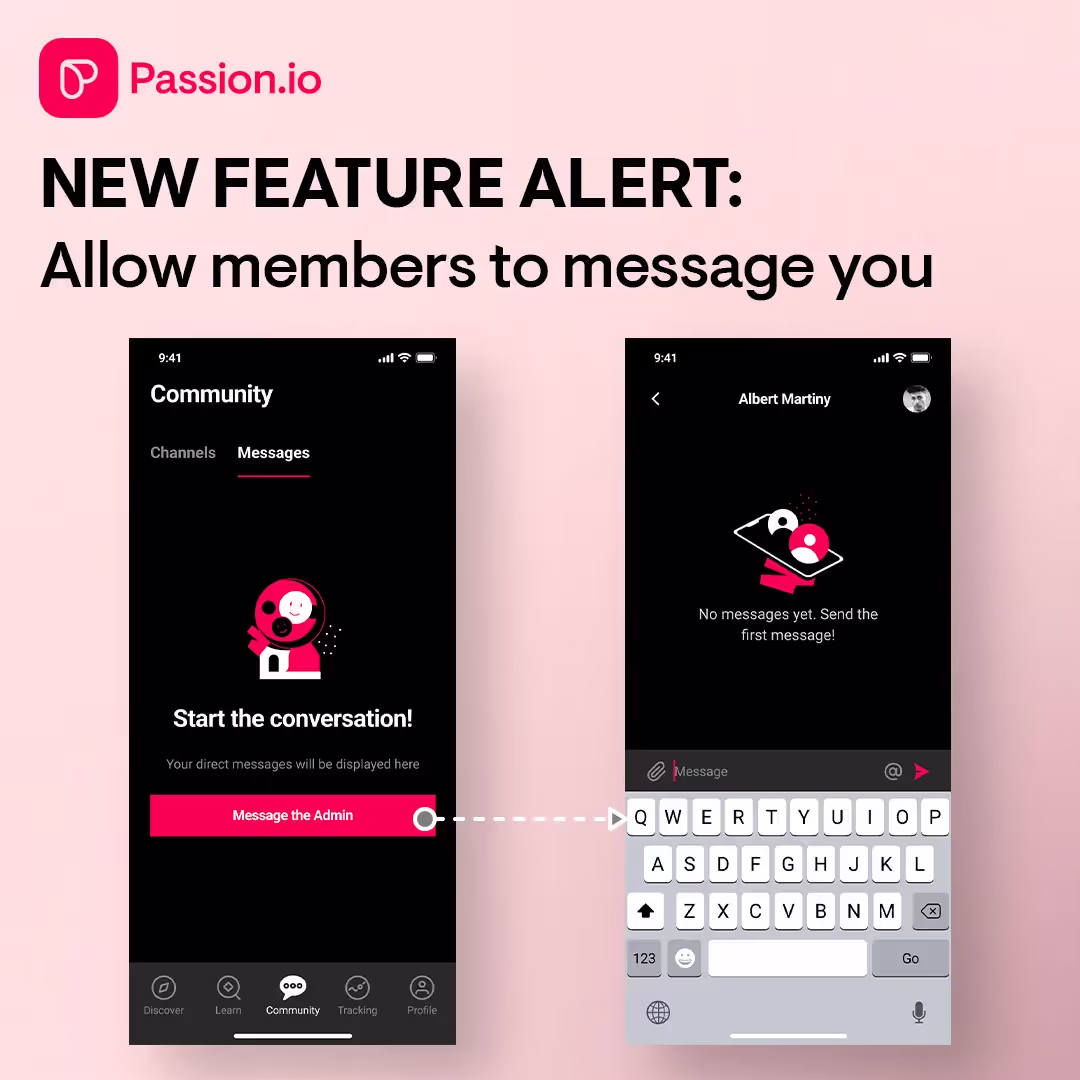 Community Members Can Message You & Message Each Other